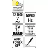 Kép 3/3 - Yato Érintés nélküli feszültség detektor 12-1000V, 155mm