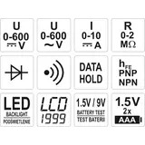 Kép 4/4 - Yato Digitális multiméter 0-600V, 0-10A