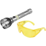 Kép 1/5 - Yato Zseblámpa és védőszemüveg, 3W, UV, 395mm
