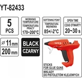 Kép 2/2 - Yato Ragasztóbetét ragasztópisztolyhoz 11.2x200mm, 5db, fekete