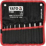 Kép 1/3 - Yato Bőrlyukasztó készlet 2-10mm, 9db-os