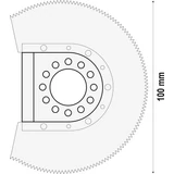 Kép 2/3 - Yato Bim-Tin fűrészlap YT-82223 multigéphez 100mm 