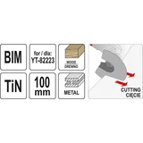 Kép 3/3 - Yato Bim-Tin fűrészlap YT-82223 multigéphez 100mm 
