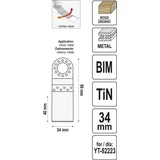 Kép 3/3 - Yato Bim-Tin fűrészlap YT-82223 multigéphez 34mm 