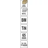 Kép 4/4 - Yato Bim-Tin fűrészlap YT-82220 multigéphez 65mm 