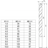 Kép 4/4 - Yato Fémfúró készlet 1-10mm, 10 részes