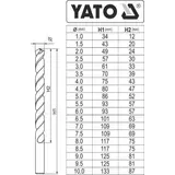 Kép 4/4 - Yato Fémfúró készlet 1-10mm, 19 részes