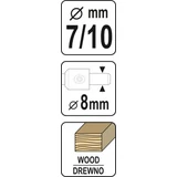 Kép 4/4 - Yato Konfirmátor csavar előfúró+süllyesztő 7-10mm