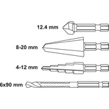 Kép 2/2 - Yato Univerzális fúró készlet HSS, HSS-G, 4 darabos