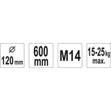 Kép 3/3 - Yato Kettős habarcskeverő szár M14, 120x600mm 
