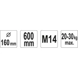 Kép 2/2 - Yato Kettős habarcskeverő szár M14, 160x600mm 