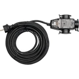 Kép 1/2 - Yato Elektromos, gumírozott hosszabbító, 3-as elosztó, IP44, 20m