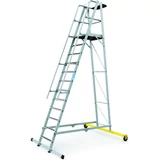Kép 1/5 - Zarges ZAP Safemaster Plus S dobogós létra, alu, 12 fokos, 3.1m