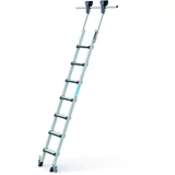 Kép 1/3 - Zarges Comfortstep Trec LH guruló polclétra, alu, 7 fokos, 2.33m