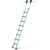 Kép 1/3 - Zarges Comfortstep Trec LH guruló polclétra, alu, 8 fokos, 2.58m