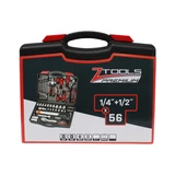 Kép 2/3 - Z-Tools szerszámkészlet, 1/4˝, 1/2", 56 részes