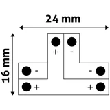 Kép 2/2 - Avide T elosztó LED szalaghoz, SMD2835, 12V