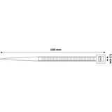 Kép 3/3 - Entac kábelkötegelő, fehér, 2.5x100mm, 50db