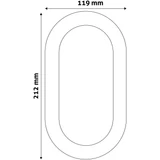 Kép 5/6 - Avide (Titania-O) Cseppálló Ovális IP54 14W NW 4000K Fehér