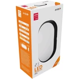 Kép 1/6 - Avide (Titania-O) Cseppálló Ovális IP54 14W NW 4000K Fekete