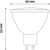 Kép 3/5 - Avide LED Spot Alu+plastic 7W GU10 110° WW 3000K