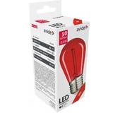 Kép 2/2 - Avide körte LED izzó, E27, 0.6W, piros