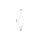 Kép 2/3 - Avide LED Candle Flame izzó, 6W, E14 NW, 4000K