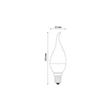 Kép 2/3 - Avide LED Candle Flame izzó, 6W, E14 NW, 4000K