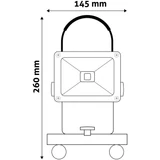 Kép 4/4 - Avide LED Reflektor Akkumulátoros 10W CW 6400K