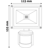 Kép 5/6 - Avide LED Reflektor 10W NW 4000K Mozgásérzékelős PIR