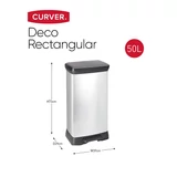 Kép 6/6 - Curver Deco-bin pedálos szemetes, 50l, ezüst