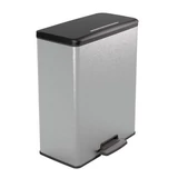 Kép 1/2 - Curver Deco-bin pedálos szemetes, 65l, ezüst