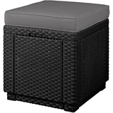 Kép 1/2 - Allibert Cube műrattan ülőke párnával, grafit