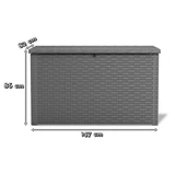 Kép 3/3 - Keter Java Box Műrattan kerti láda 850L, grafitszürke