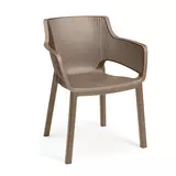 Kép 1/4 - Keter Elisa modern műanyag kerti szék, cappuccino