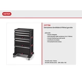 Kép 4/4 - Keter Tool Chest 6 fiókos tároló, gurulós, fekete