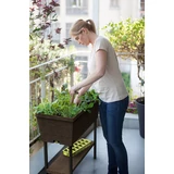 Kép 3/3 - Keter Urban Bloomer műanyag virágláda, 82x37.3x78cm, grafitszürke