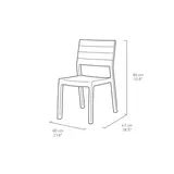Kép 3/3 - Keter Harmony műanyag kerti szék, szürke