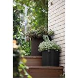 Kép 2/5 - Keter Cylinder Planters műrattan virágcserép szett, szürke, 3db