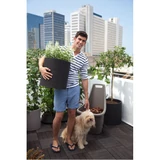 Kép 5/5 - Keter Cylinder Planters műrattan virágcserép szett, szürke, 3db