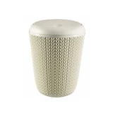 Kép 1/2 - Curver Knit fürdőszaobai szemetes, krém, 6l
