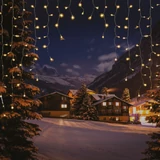 Kép 1/3 - Árkád fényfüggöny, meleg fehér, átlátszó kábel, 220LED, 2x2m