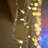 Kép 3/3 - Árkád fényfüggöny, meleg fehér, átlátszó kábel, 220LED, 2x2m