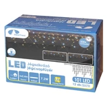 Kép 4/4 - Jégszikrázó jégcsapfüzér, meleg fehér, fehér kábel, 101LED, 3x0.4m