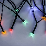Kép 2/4 - Kültéri fényfüzér, színes, zöld kábel, 120LED, 6m