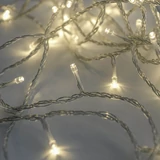 Kép 2/5 - Toldható fényfüzér, meleg fehér, átlátszó kábel, 50LED, 4m