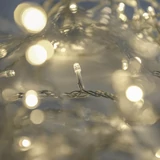 Kép 2/5 - Toldható fényfüzér, meleg fehér, átlátszó kábel, 100LED, 8m