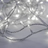 Kép 2/5 - Toldható fényfüzér, hideg fehér, átlátszó kábel, 50LED, 4m