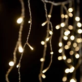 Kép 2/4 - Toldható jégcsapfüzér, meleg fehér, átlátszó kábel, 101LED, 3x0.4m