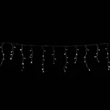 Kép 1/4 - Toldható jégcsapfüzér, hideg fehér, átlátszó kábel, 100LED, 3x0.4m